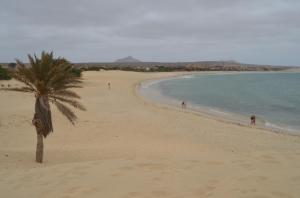 Praia na ilha da Boavista